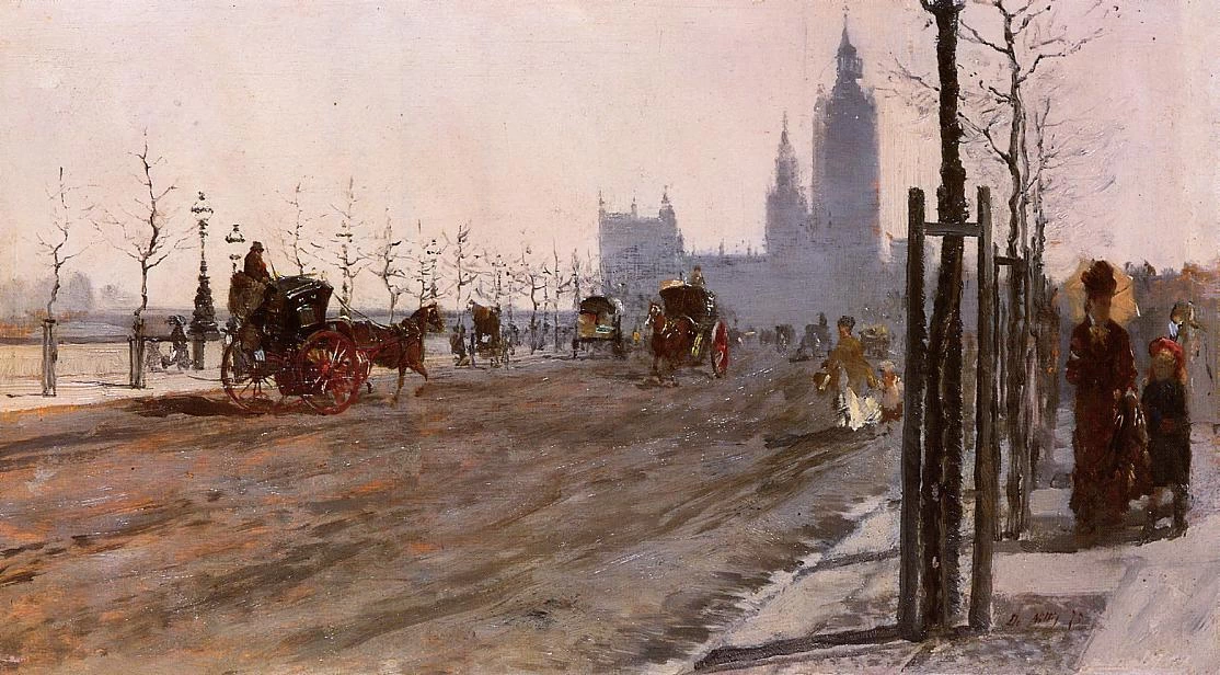 Giuseppe De Nittis - Il Victoria Embankment di Londra